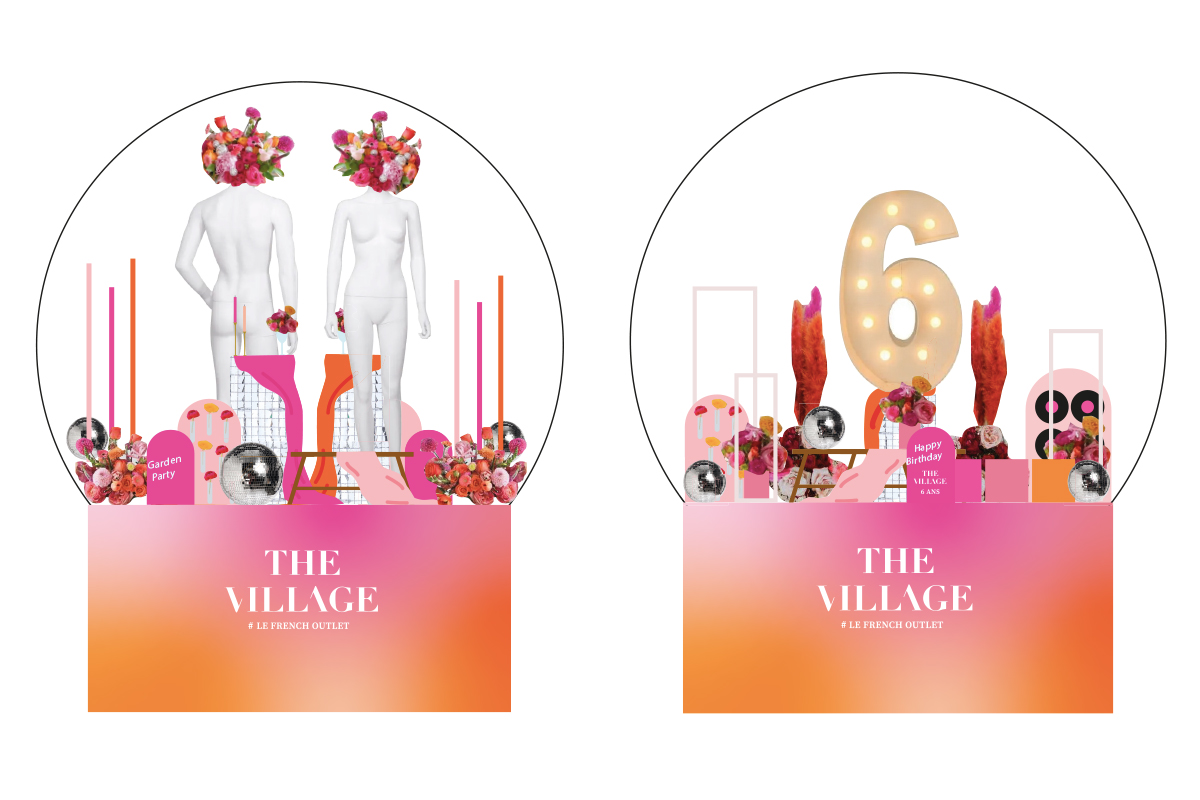 visual merchandising vitribulle scénographie fleurs et disco elevation du concept