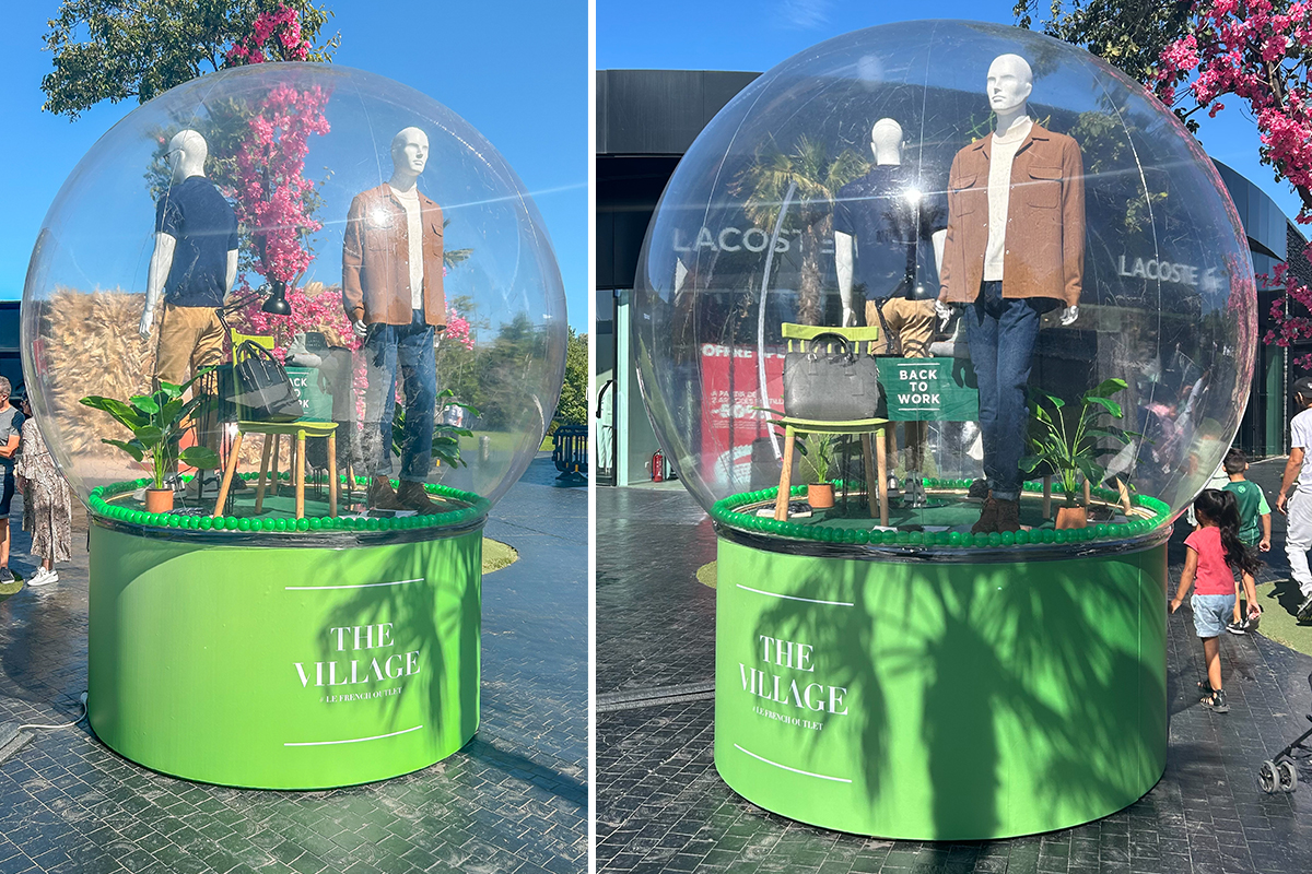 visuel merchandising mode pour des vitrines bulles