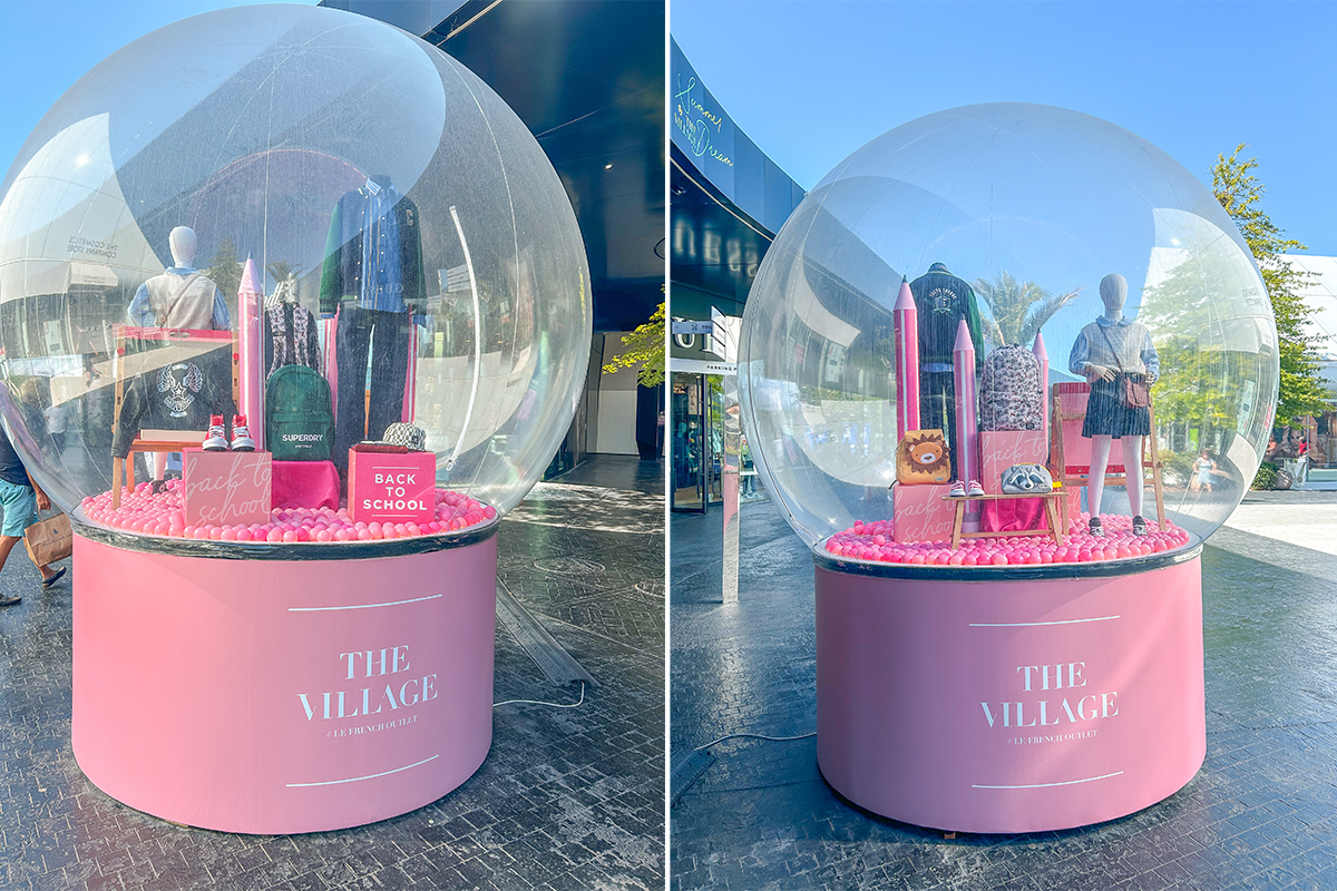 visuel merchandising mode pour des vitrines bulles