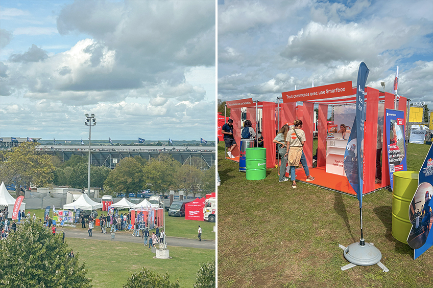 réalisation stand smartbox pour le redbull Motormania au circuit de Nevers Magny Cours
