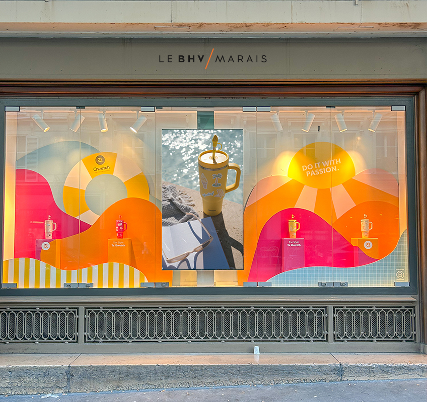 Scénographie vitrine BHV