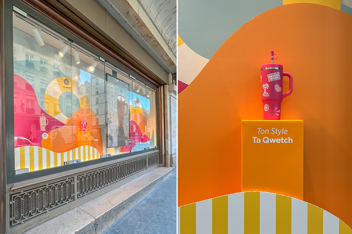 création de la scénographie de vitrine au BHV Marais à Paris pour la marque Qwetch - Studio WAY