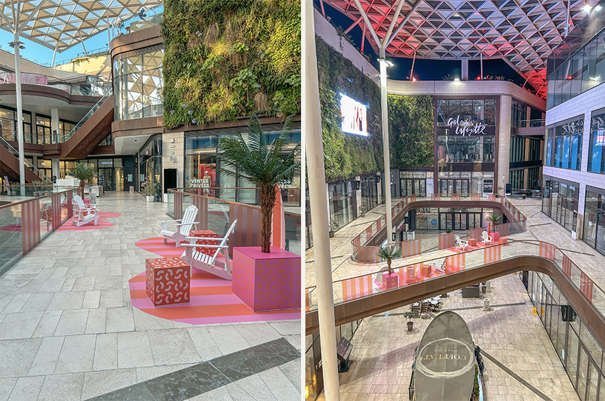 scénographie d'té pour le centre commercial Prado Shopping à Marseille
